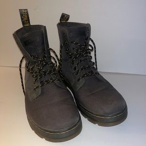 Dr. Martens COMBS 8 Eye Black Nylon Combat Boots -Mens Size 9 Wns 10